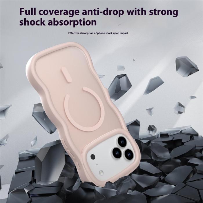 Bild 3, iPhone 17 Pro Max Skal MagSafe Wavy Matt Rosa