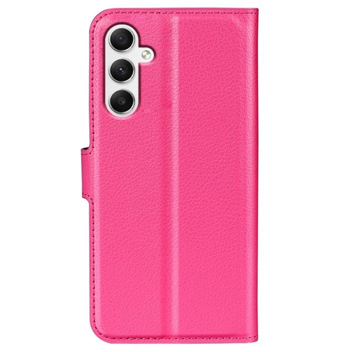 Bild 6, Samsung Galaxy A35 5G Fodral Läder Litchi Rosa