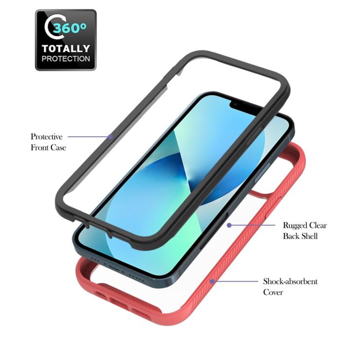 Bild 5, iPhone 15 Skal 360 Hybrid Shockproof Röd