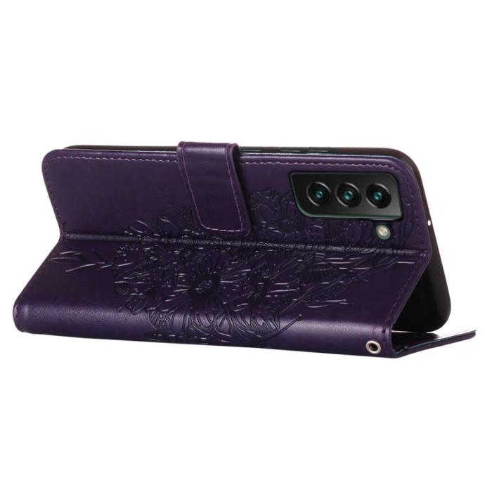 Bild 4, Samsung Galaxy S23 Plus Fodral Fjäril Mörk Lila