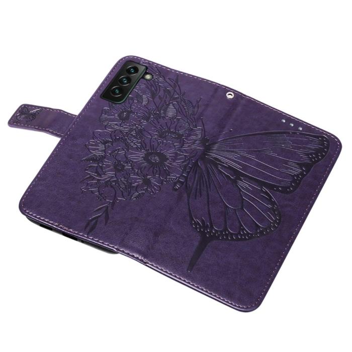 Bild 6, Samsung Galaxy S23 Plus Fodral Fjäril Mörk Lila