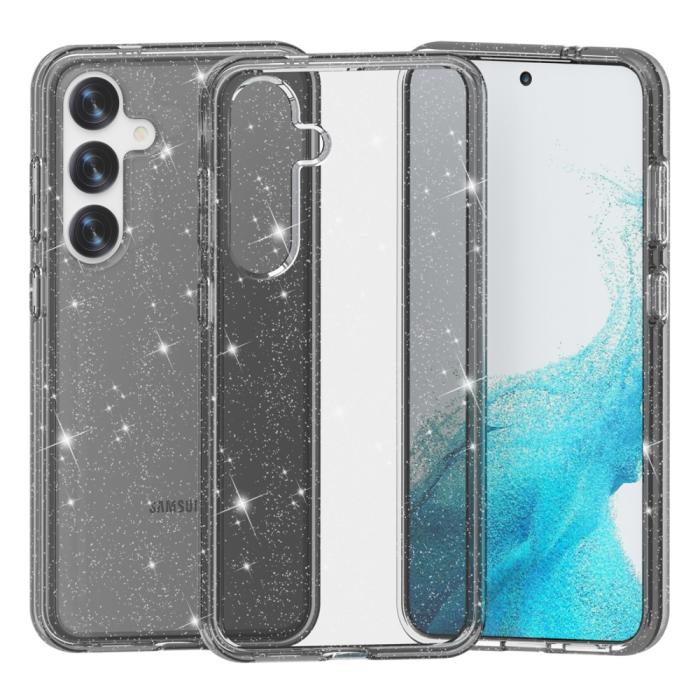 Bild 2, Samsung Galaxy S24 Skal Sparkling Glitter Svart