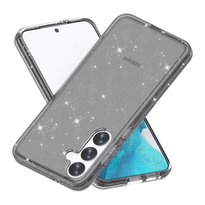Bild 3, Samsung Galaxy S24 Skal Sparkling Glitter Svart