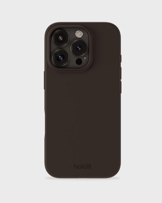 Bild 1, holdit iPhone 16 Pro Mobilskal Silikon Chocolate
