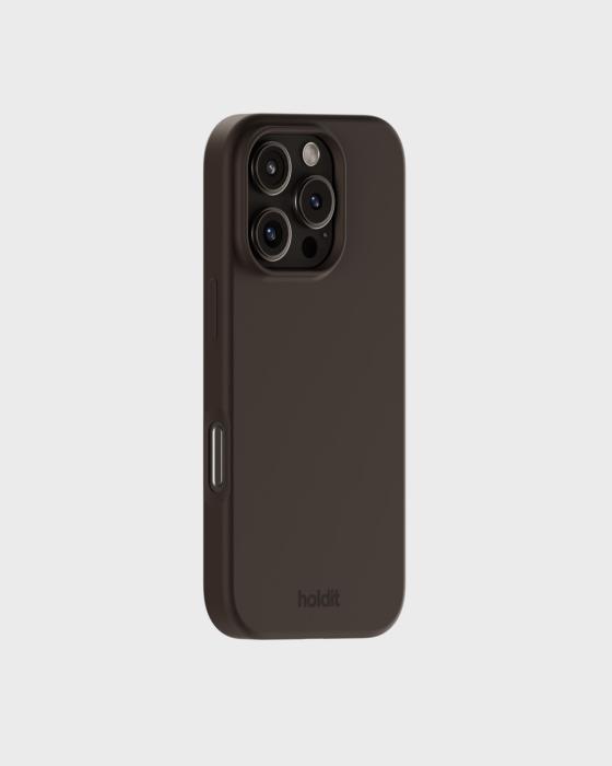 Bild 2, holdit iPhone 16 Pro Mobilskal Silikon Chocolate