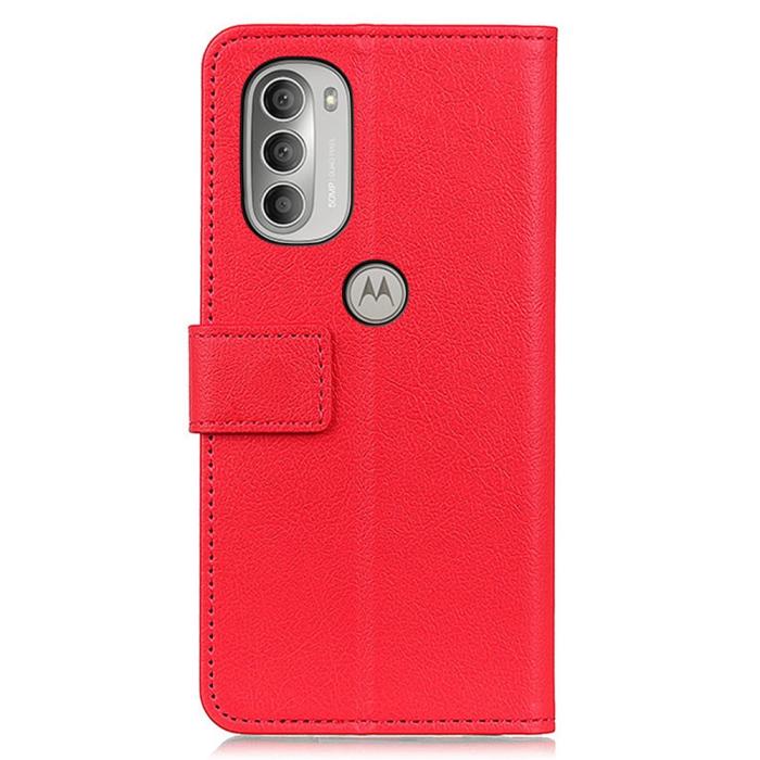 Bild 3, Motorola Moto G51 Fodral Läder Röd