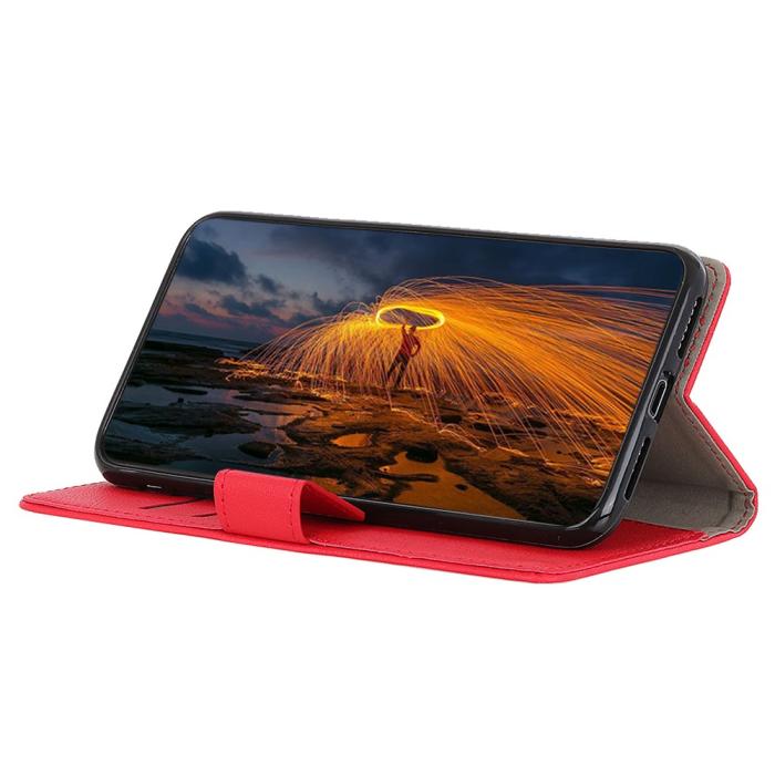 Bild 4, Motorola Moto G51 Fodral Läder Röd