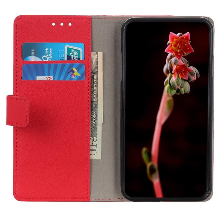 Bild 5, Motorola Moto G51 Fodral Läder Röd