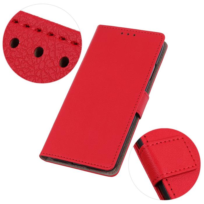 Bild 6, Motorola Moto G51 Fodral Läder Röd
