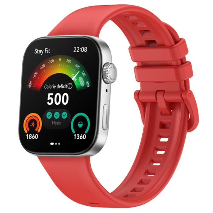 Bild 3, Huawei Watch Fit 3 Klockarmband Silikon Röd