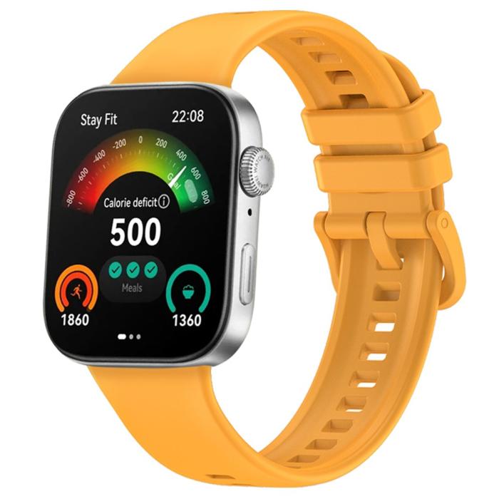 Bild 3, Huawei Watch Fit 3 Klockarmband Silikon Gul
