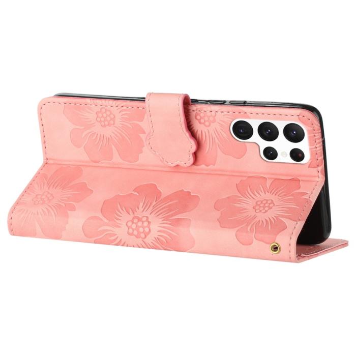 Bild 4, Samsung Galaxy S24 Ultra Fodral Blommigt Tryck Rosa