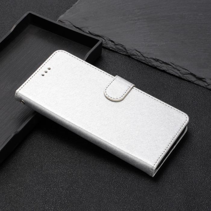Bild 6, iPhone 15 Plus Fodral Silk Textur Med Snodd Silver