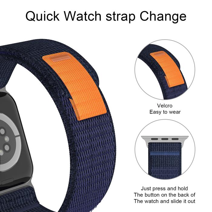 Bild 5, Apple Watch 38/40/41 mm Armband Nylon Trail Loop Midnight Blue