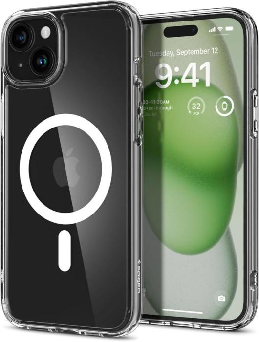 Bild 1, Spigen iPhone 15 Plus Skal MagSafe Ultra Hybrid Vit