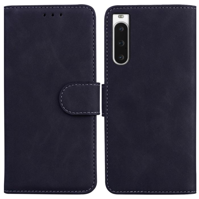 Bild 1, Sony Xperia 10 V Fodral Solid Läder Svart