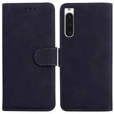 Sony Xperia 10 V Fodral Solid Läder Svart