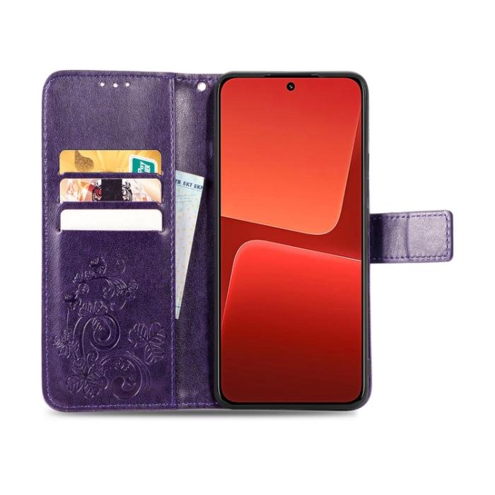 Bild 3, Xiaomi 13 5G Fodral Med Blommigt Tryck Lila