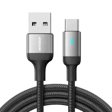 Joyroom 1.2m 3A USB-C Nylon Laddningskabel Svart