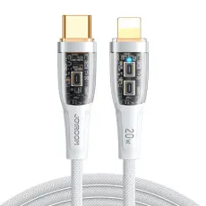 Joyroom 1.2m 20W USB-C - Lightning Nylonkabel Vit