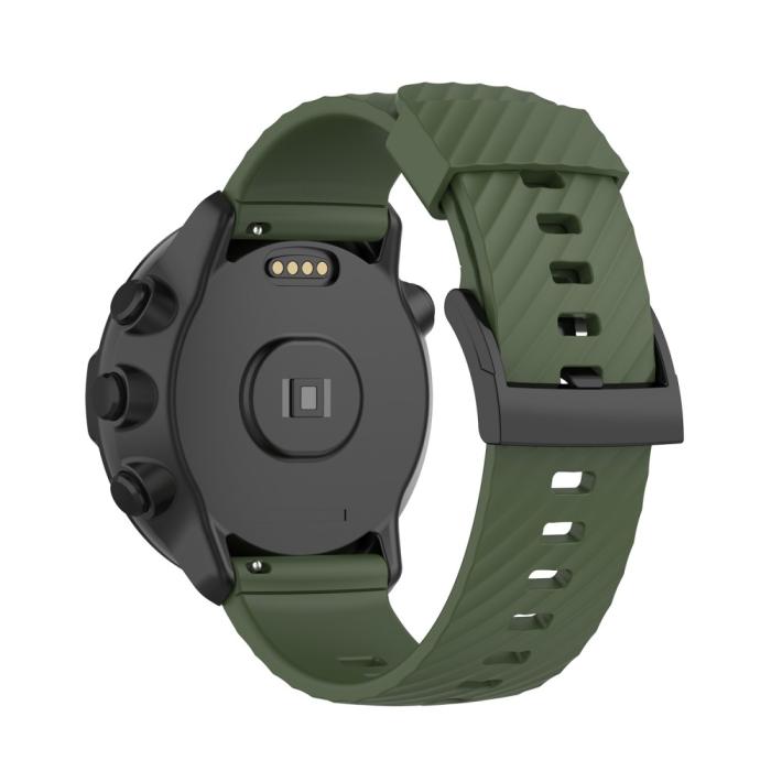 Bild 3, Silikon Armband För Suunto (24mm) Mörk Grön