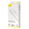 Baseus 2m 5A USB-C Snabbladdning Kabel - Vit