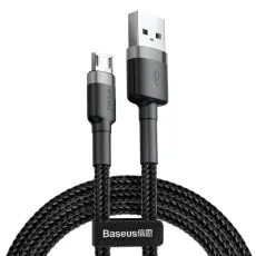 Baseus Cafule 1m Micro USB QC3.0 Laddningskabel - Svart/Gr&aring;