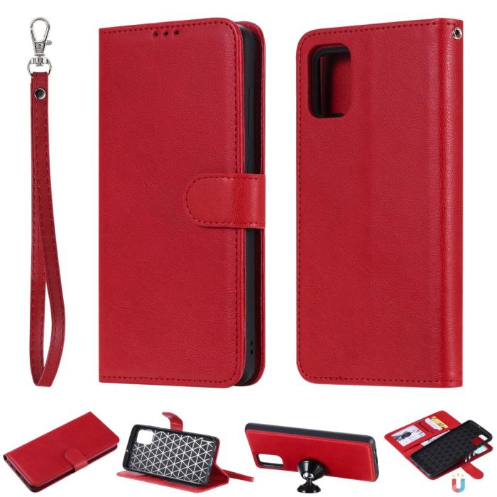 Bild 1, Samsung Galaxy A51 - 2in1 Magnet Skal / Plånboksfodral - Röd