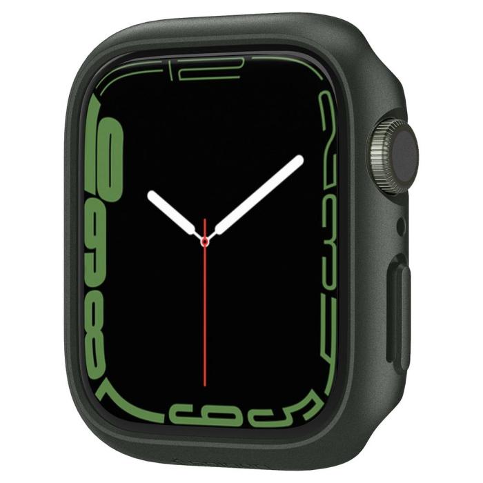 Bild 2, Spigen Apple Watch 7/8 45 mm Skal Thin Fit Militär Grön