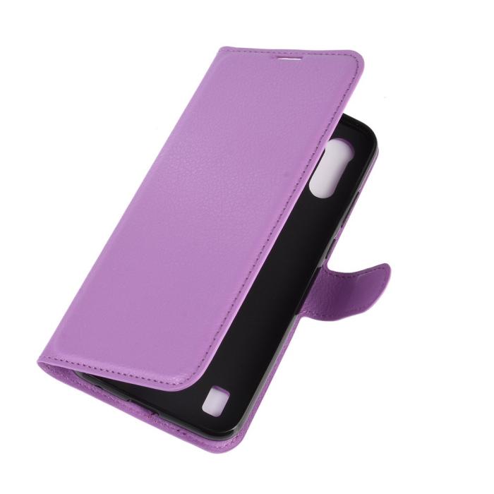 Bild 2, Motorola Moto E6s (2020) - Litchi Plånboksfodral - Lila