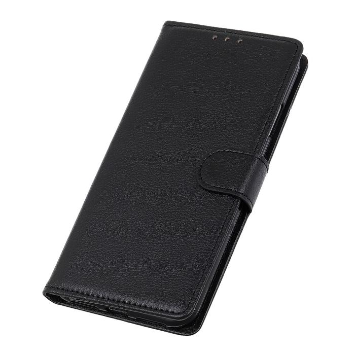 Bild 4, Xiaomi Redmi Note 9 Pro/Note 9S - Litchi Plånboksfodral - Svart