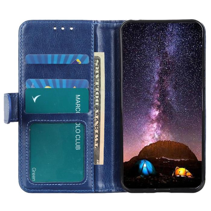 Bild 4, Samsung Galaxy A03 Fodral Crazy Horse Blå