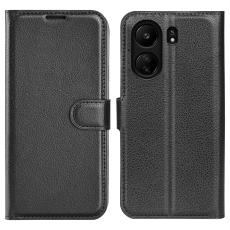 Xiaomi Redmi 13C 4G Fodral Litchi Läder Svart
