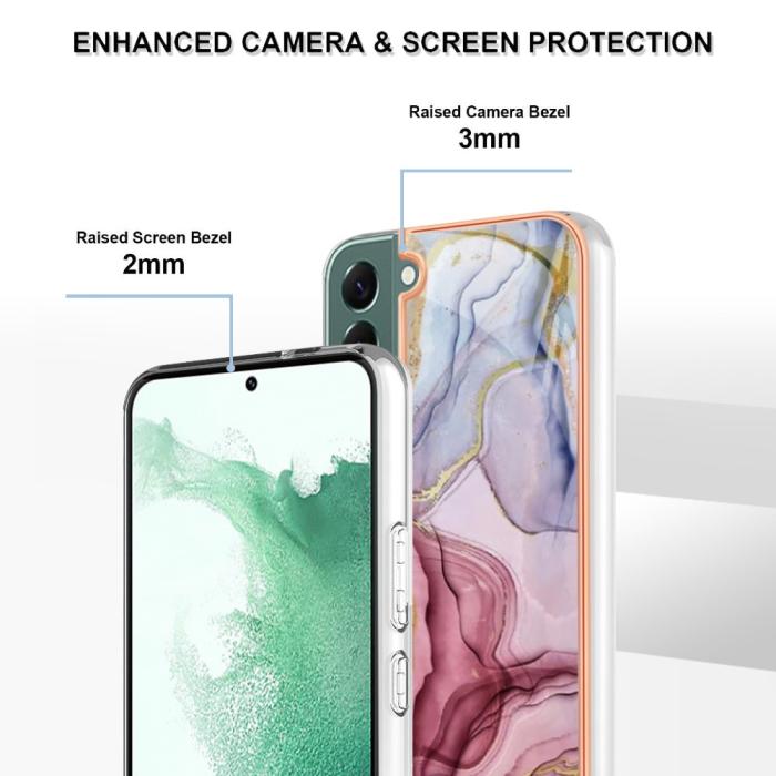 Bild 4, Samsung Galaxy S23 Plus Skal Marmor TPU Roséguld