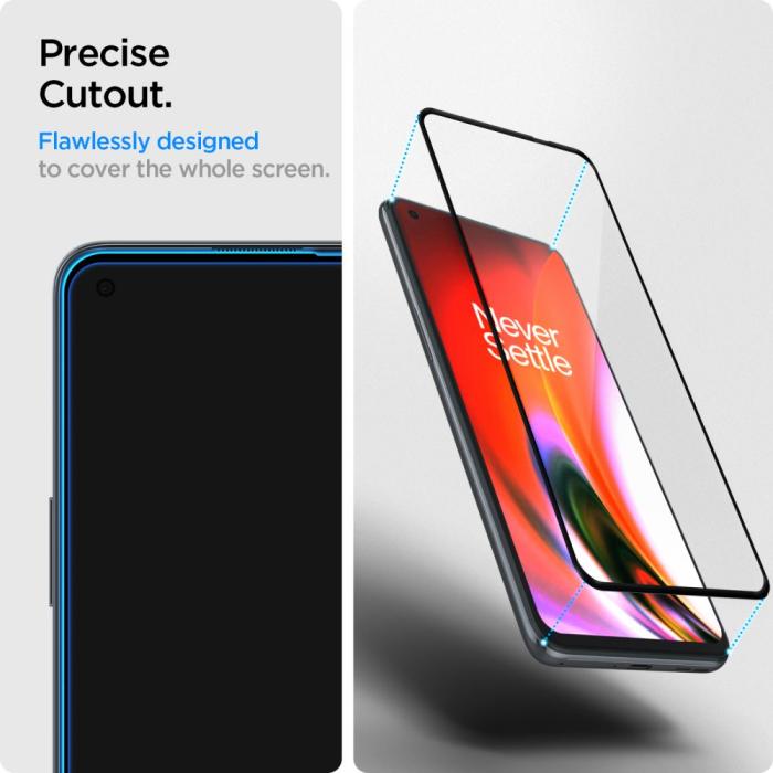 Bild 3, Spigen OnePlus 2T 5G / Nord 2 5G / Nord CE 5G Glas.tR Slim Skärmskydd