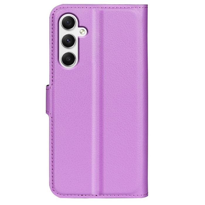 Bild 6, Samsung Galaxy A35 5G Fodral Läder Litchi Lila