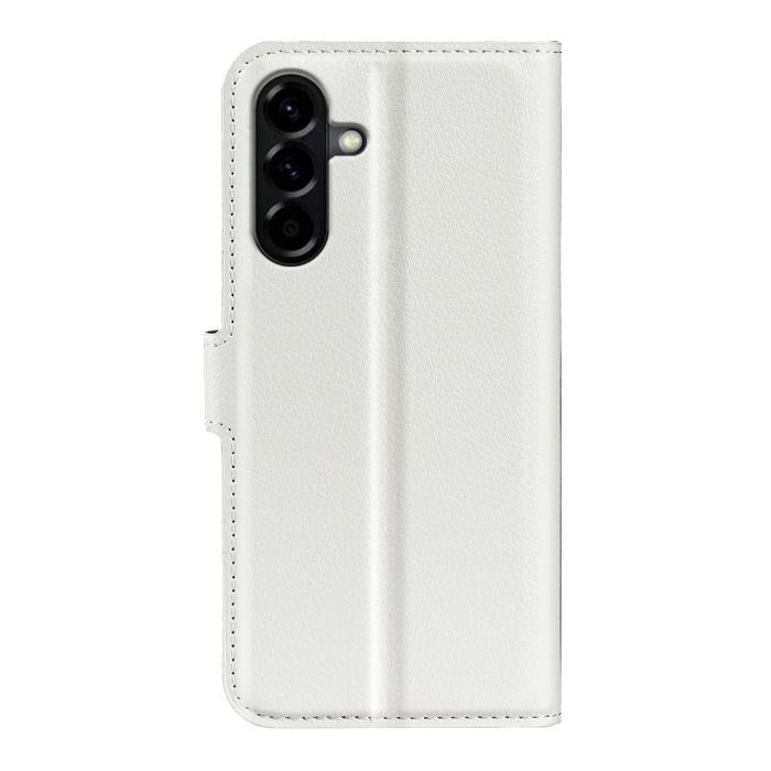 Bild 6, Samsung Galaxy A57 5G Fodral Litchi Läder Vit