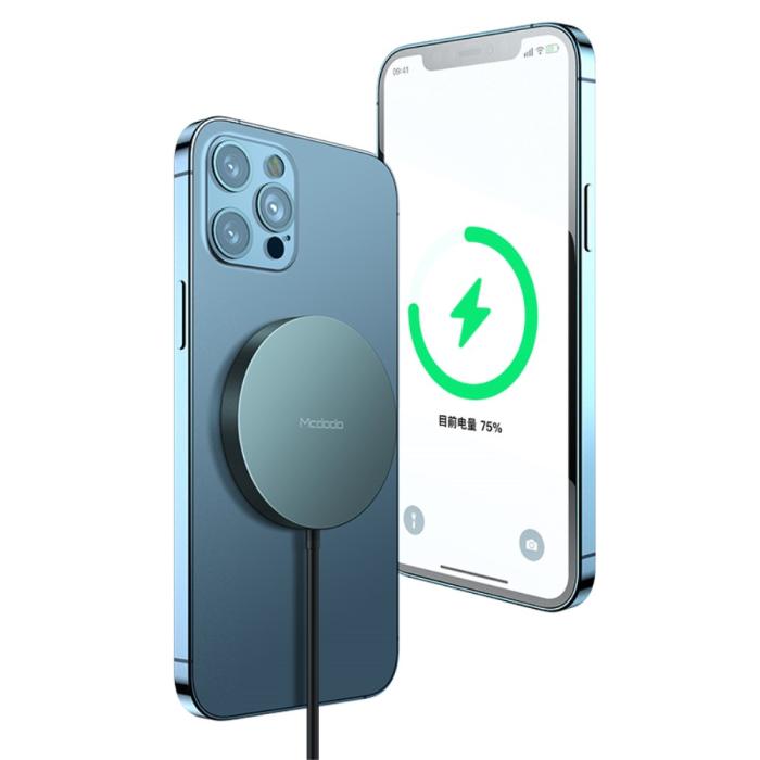 Bild 3, Mcdodo 15W MagSafe Magnetisk Trådlös Laddare Grå