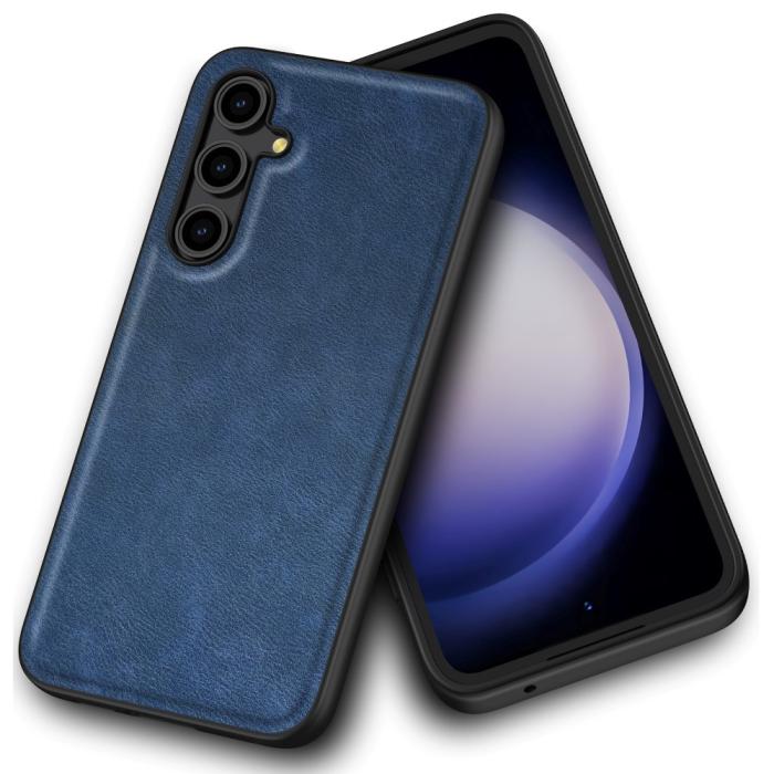 Bild 1, Samsung Galaxy S23 FE Skal Hybrid Retro Läder Blå