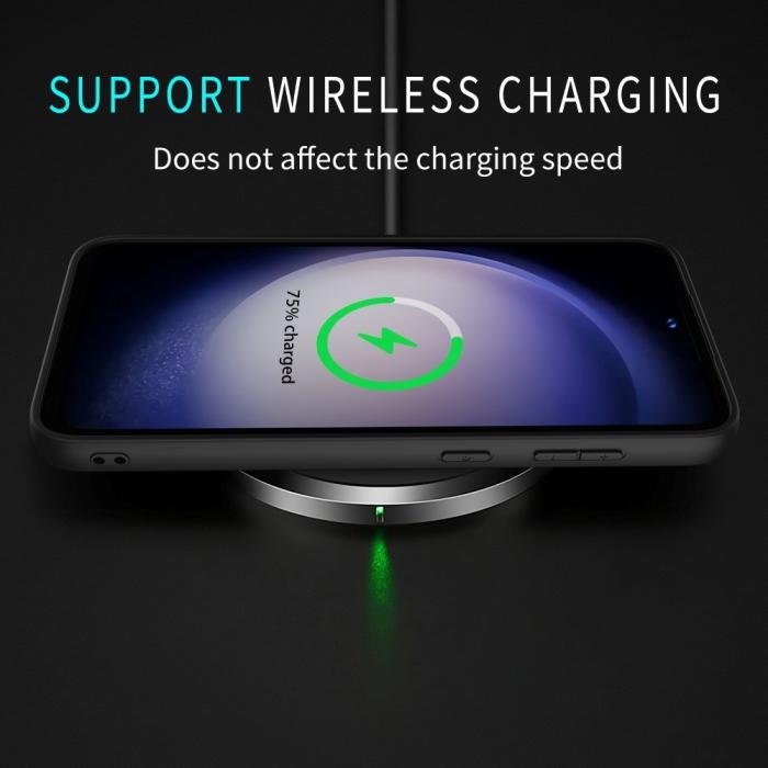 Bild 2, Samsung Galaxy S23 FE Skal Hybrid Retro Läder Blå