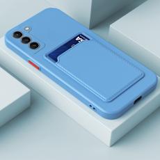 Samsung Galaxy S21 FE Skal Skin Touch Med Kortfack Sky Blue