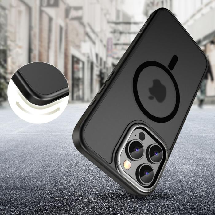 Bild 2, Tech-Protect iPhone 16 Pro Skal MagSafe MagEdge Matt Svart/Gunmetal