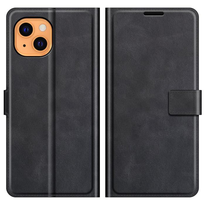 Bild 1, iPhone 13 Fodral Solid Läder Svart
