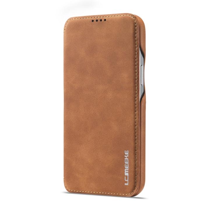 Bild 2, LC.IMEEKE iPhone 14 Pro Fodral Slim Flip Brun