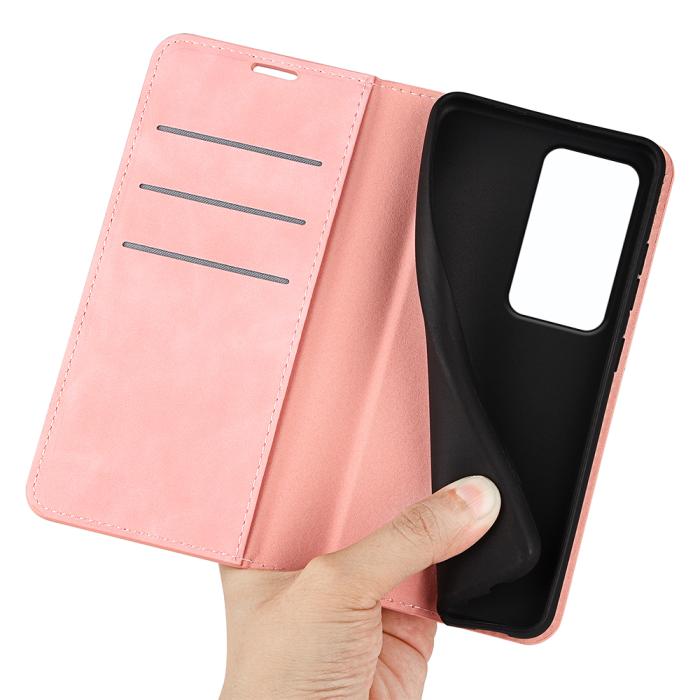 Bild 4, Xiaomi Redmi 15 Fodral Skin Touch Läder Rosa