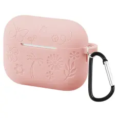 AirPods Pro 3 Skal Med Blommigt Tryck Silikon Rosa