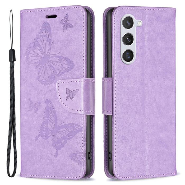 Bild 1, Samsung Galaxy S24 Fodral Fjäril Lila
