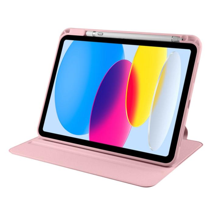 Bild 2, iPad Air 13 2026-2024 Fodral Hybrid Rotation Pennhållare Rosa