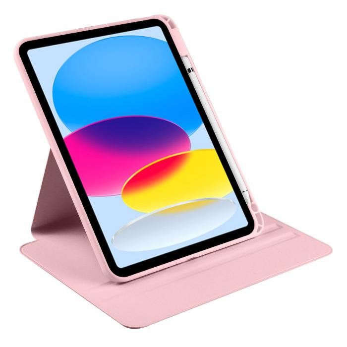 Bild 4, iPad Air 13 2026-2024 Fodral Hybrid Rotation Pennhållare Rosa