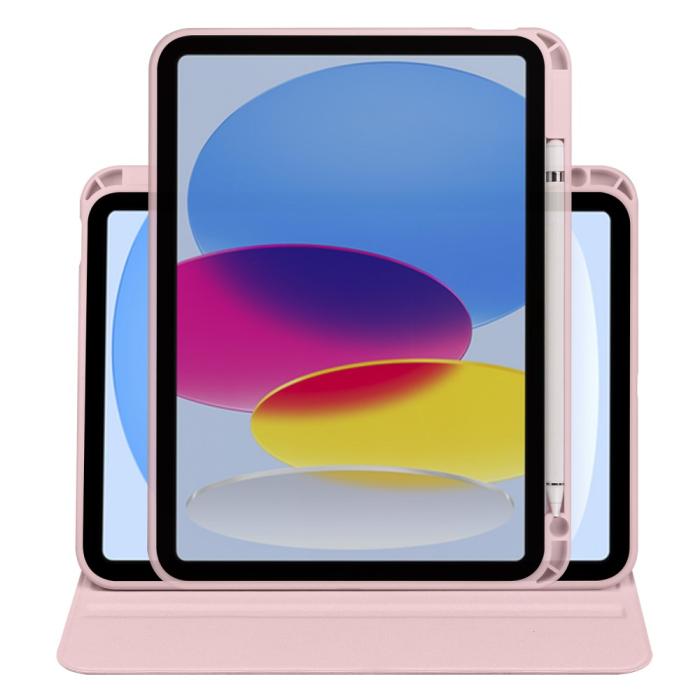 Bild 5, iPad Air 13 2026-2024 Fodral Hybrid Rotation Pennhållare Rosa